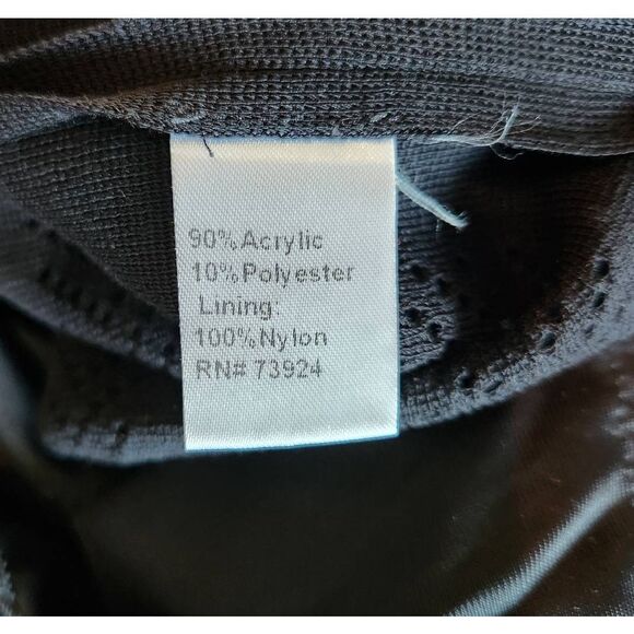 Misook Black Perforated Sleeveless Top Size Small - Picture 6 of 6